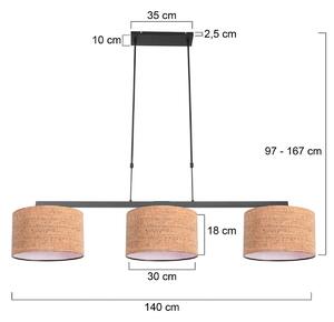 Steinhauer Lampada a sospensione Stang, dimmerabile, Nero, Soggiorno / Sala da pranzo, Metallo, Moderno, Lampada a sospensione
