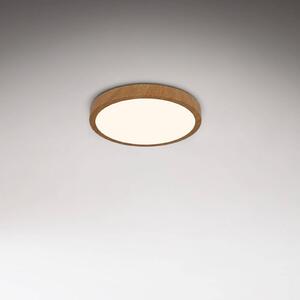 Briloner Plafoniera LED Runa Wood effetto legno 3.000 K Ø28cm