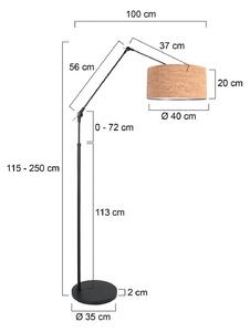 Steinhauer Lampada ad arco Prestige Chic, dimmerabile, Nero, Soggiorno / Sala da pranzo, Metallo, Lampada da terra