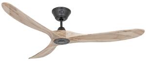 ECO GENUINO Ventilatore da soffitto nero/legno chiaro 152 CasaFan, Eco Genuino, Legno, Soggiorno, Legno, Moderno