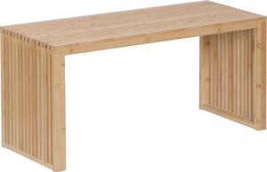 Panca Relaxdays, bambù, panca da cucina moderna, panca per spogliatoio in ingresso, bagno e camera da letto, L x P x A 43x90x33 cm, panca porta scarpe, naturale