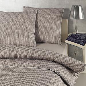 Completo Lenzuola In Percalle Tricot Matrimoniale - 250X290 175X205 + 2 Federe 50X80 Emporium Moderno Beige Caleffi