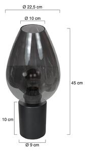 Mexlite Lampada da tavolo Bloeba, Alluminio / Grigio / Zincato, Soggiorno / Sala da pranzo, Vetro, Lampada da tavolo