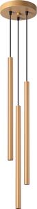 Lampada a sospensione PASTELO 3P oro 3xG9 8W acciaio 115x20x20cm Sollux Lighting