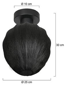 Mexlite Plafoniera soffitto Bloeba, dimmerabile, Nero, Soggiorno / Sala da pranzo, Tessuto / Stoffa / Seta, Plafoniera