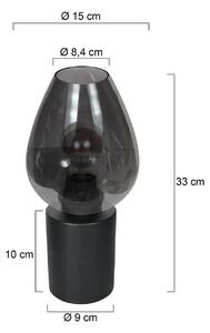 Mexlite Lampada da tavolo Bloeba, Alluminio / Grigio / Zincato, Soggiorno / Sala da pranzo, Vetro, Lampada da tavolo