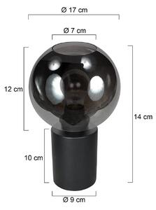 Steinhauer Lampada da tavolo Bloeba, Alluminio / Grigio / Zincato, Soggiorno / Sala da pranzo, Vetro, Lampada da tavolo