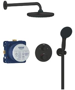Set doccia a incasso Grohe Precision Start 250 con 3 modalità di getto nero opaco rotondo