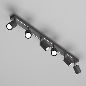 Luminex Faretto da soffitto Jarek antracite/cromo, 6 luci