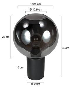 Mexlite Lampada da tavolo Bloeba, Alluminio / Grigio / Zincato, Soggiorno / Sala da pranzo, Vetro, Lampada da tavolo