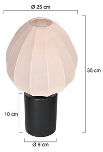 Mexlite Lampada da tavolo Bloeba, Bianco / Opale, Soggiorno / Sala da pranzo, Tessuto / Stoffa / Seta, Lampada da tavolo