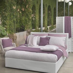 Completo Lenzuola In Percalle Margot Matrimoniale - 250X290 175X205 + 2 Federe 50X80 Bellora Floreale Rosa Caleffi