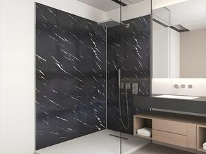 Pannello per parete da doccia effetto marmo con profili L90 x L120 x H210 cm in Alluminio - Lotto di 2 - ENEKO