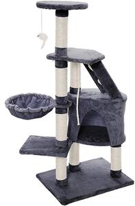 Mucola tiragraffi antracite tiragraffi per gatti 120cm casa per gatti albero da arrampicata colonna per gatti mobili per gatti albero da gioco naturale tiragraffi colonna in sisal