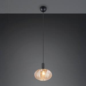 Reality Leuchten Lampada a sospensione Elvezia, dimmerabile, Crema / Ambra, Soggiorno / Sala da pranzo, Vetro, Lampada a sospensione