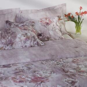 Copripiumino Con Federe In Percalle Dipinto Di Fiori Matrimoniale - 255X255 + 2 Federe50X80 Emporium Floreale Rosa Caleffi