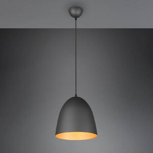 Reality Leuchten Lampada sospensione Tilda 1 luce nero/oro Ø 25 cm