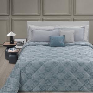 Trapunta In Raso Jacquard Rombhus Matrimoniale - 270X260 Trussardi Geometrico Avio Caleffi