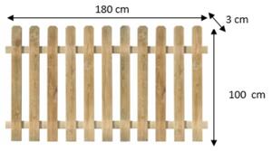 Recinzione FOREST STYLE MUSTANG BROWN in legno L 180 x H 100 x P 1.5 cm