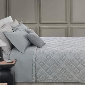 Trapunta In Raso Jacquard Rombhus Matrimoniale - 270X260 Trussardi Geometrico Ghiaccio Caleffi