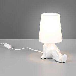 Reality Leuchten Lampada da tavolo Huma, Bianco / Opale, Soggiorno / Sala da pranzo, Ceramica, Giovanile, Lampada da tavolo