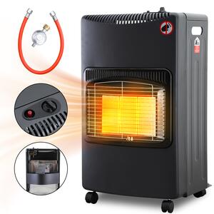 Stufa a gas TolleTour 4,2 KW con regolatore di pressione + tubo flessibile | stufa a gas stufa a gas in Vetroceramica con 3 livelli | stufa a gas a infrarossi stufa radiante per bombole di gas butano o propano fino a 10 kg