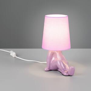 Reality Leuchten Lampada da tavolo Huma, Violetto / Fucsia / Rosa, Soggiorno / Sala da pranzo, Ceramica, Giovanile, Lampada da tavolo