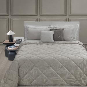 Trapunta In Raso Jacquard Tract Matrimoniale - 270X260 Trussardi Geometrico Sabbia Caleffi