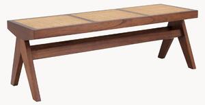 Panca in legno di Mindi con intreccio viennese Arnaud