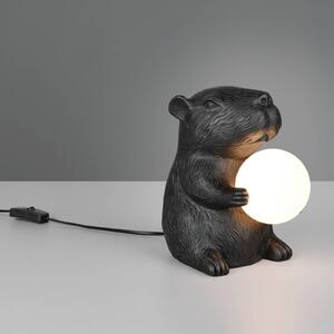 Reality Leuchten Lampada da tavolo Capi, Nero, Soggiorno / Sala da pranzo, Plastica, Giovanile, Lampada da tavolo