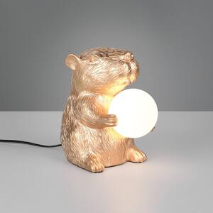 Reality Leuchten Lampada da tavolo Capi, Ottone / Oro, Soggiorno / Sala da pranzo, Plastica, Giovanile, Lampada da tavolo