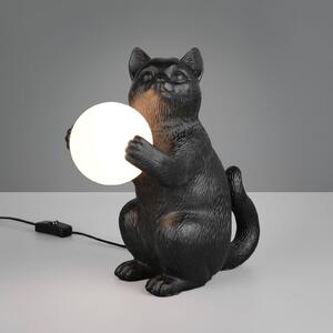 Reality Leuchten Lampada da tavolo Gatio, Nero, Soggiorno / Sala da pranzo, Plastica, Giovanile, Lampada da tavolo