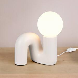 Reality Leuchten Lampada da tavolo Quinn, Alluminio / Grigio / Zincato, Soggiorno / Sala da pranzo, Ceramica, Giovanile, Lampada da tavolo