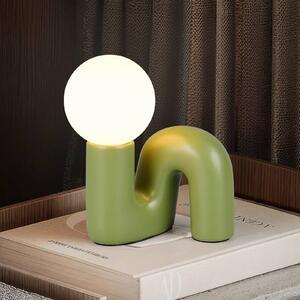 Reality Leuchten Lampada da tavolo Quinn, Verde, Soggiorno / Sala da pranzo, Ceramica, Giovanile, Lampada da tavolo