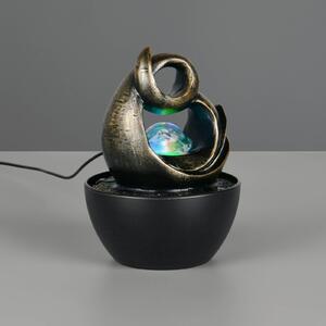 Reality Leuchten Lampada da tavolo LED Luma, marrone, altezza 19 cm, resina sintetica, RGB USB Luma, Marrone / Ruggine, Soggiorno / Sala da pranzo, Plastica