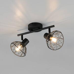 Reality Leuchten Plafoniera soffitto Yako, dimmerabile, Nero, Soggiorno / Sala da pranzo, Metallo, Moderno, Plafoniera