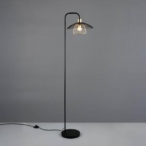 Reality Leuchten Lampada ad arco Lauris, Nero, Soggiorno / Sala da pranzo, Metallo, Moderno, Lampada da terra