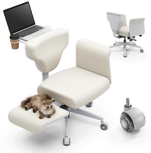 Newtral FREEDOM-X-PRO Sedia da ufficio multiposizione con gambe incrociate e ruote Milch-Aprikose