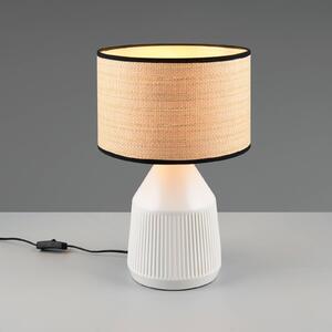 Reality Leuchten Lampada da tavolo Formentera, Bianco / Opale, Soggiorno / Sala da pranzo, Ceramica, Lampada da tavolo