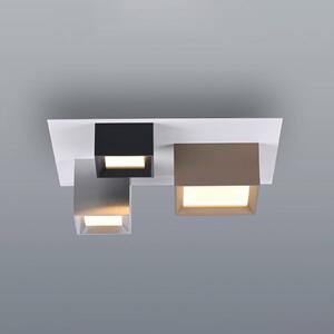 PURE Plafoniera soffitto Manhatten, dimmerabile, Multicolore, Corridoio, Alluminio, Moderno, Plafoniera