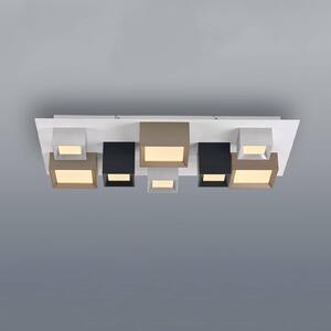 PURE Plafoniera soffitto Manhatten, dimmerabile, Multicolore, Corridoio, Alluminio, Moderno, Plafoniera