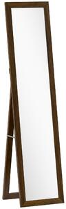 HOMCOM Specchio a figura intera con cornice in MDF con appoggio inclinabile o da appendere, 157x37 cm, Noce | Aosom Italy