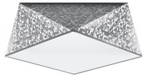 Lampada da soffitto HEXA 35 argento 2xE27 15W PVC 15x35x35cm Sollux Lighting