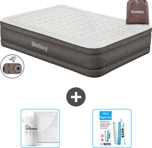 Materasso gonfiabile Bestway - 2 persone - 152 x 203 x 46 cm - Marrone - Accessori inclusi