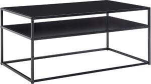 Tavolino 100x60x45 cm tavolino industriale in metallo nero | Wohnling