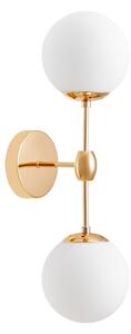 Lampada da parete a sfere bianche e oro caldo ZODIAK W2