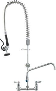 Rubinetto commerciale VEVOR con doccetta pre-lavello, altezza 915, bocca girevole da 30,5 cm, rubinetto per lavello da cucina per montaggio a parete, apparecchio in ottone con doccetta estraibile, per lavello a 1/2/3 scomparti