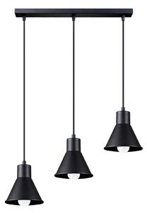 Lampada a sospensione TALEJA 3 nera [E27] 3xE27 15W acciaio 120x14x45cm Sollux Lighting