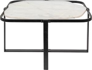 Clayre & Eef Tavolino 86x68x45 cm Nero Bianco Ferro