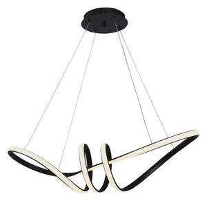 LED Solution Nero apparecchio a sospensione LED design 72cm 24W 8010